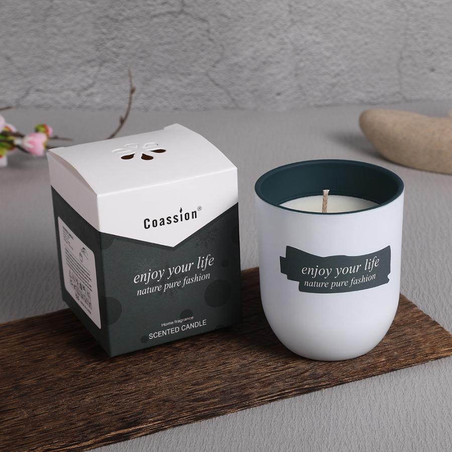 1 colored glass cup aromatherapy candle, soy wax scented candle for home decoration, bedroom decoration, birthday gift