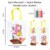 5pcs Graffiti Bag with Marker Children Drawing Toys Puzzle Parent-child Interaction Color Cognition Preschool Activity Props TMZ