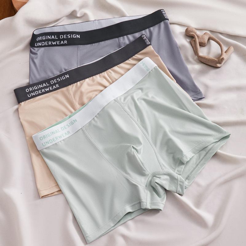 4pcs Men's Underwear Teenagers' Four Cornered Shorts Oversized Sports Flat Shorts Boxer Brief