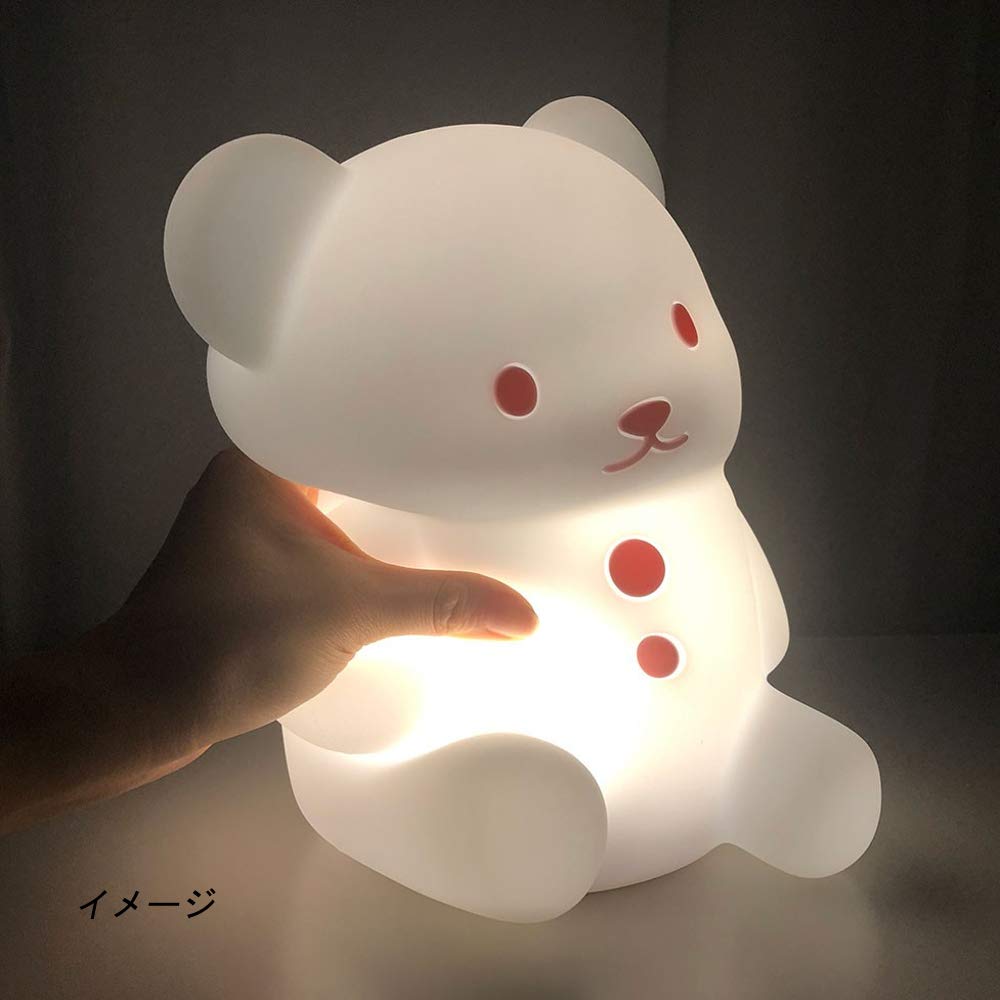 Silicone LED Light Bear Bedtime Light Blue W15 X D13 X H20cm EX-3013