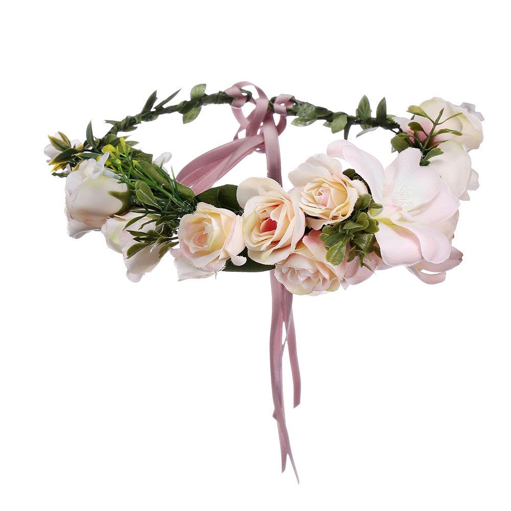 Color MOPOLIS Fashion Boho Flower Crown Headband Garland Floral Hairband Wedding Ladies Favor Blue Color MOPOLIS Fashion Boho Flower Crown Headband Garland Floral Hairband Wedding Ladies Favor Blue