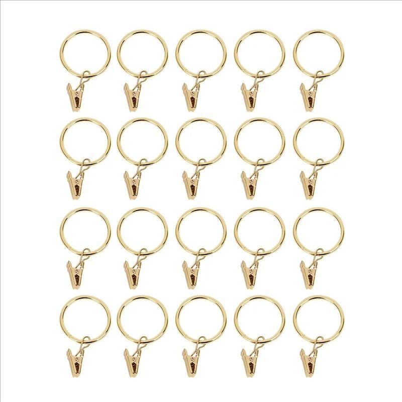 

Металлический зажим для шторного карниза, нержавеющие кольца для штор, крючки, декоративные карнизы для дома, ванной комнаты, вешалки, зажимы для подвешивания фотографий, шляп golden,20pcs