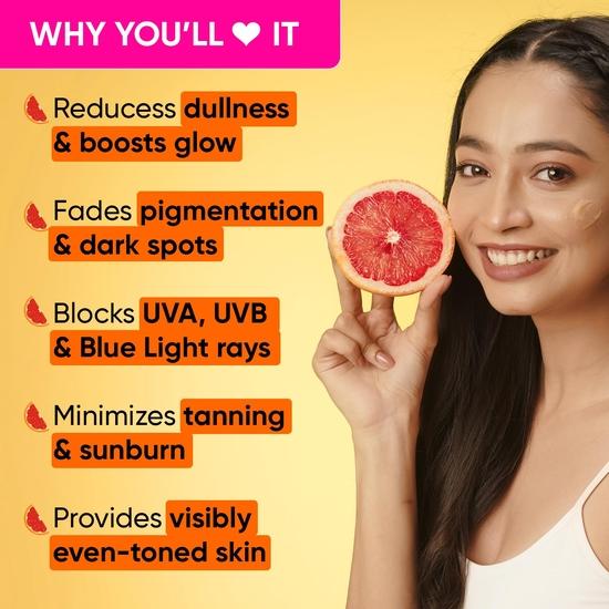 Dot & Key Witamina C Daily Glow Essentials Zestaw do pielęgnacji skóry (Krem przeciwsłoneczny z witaminą C SPF 50 PA+++ 50 g i nawilżacz z witaminą C 50 g) | Dla kobiet i mężczyzn