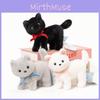 Bow Adorable Standing Cat Plush Toy For Children Birthday Present And Collection