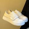 Hässlich süß zwei Klettverschluss-Canvas-Schuhe Damen Sommer neu schick Nische Mango Kopf dicke Sohle ein Pedal weiße Schuhe