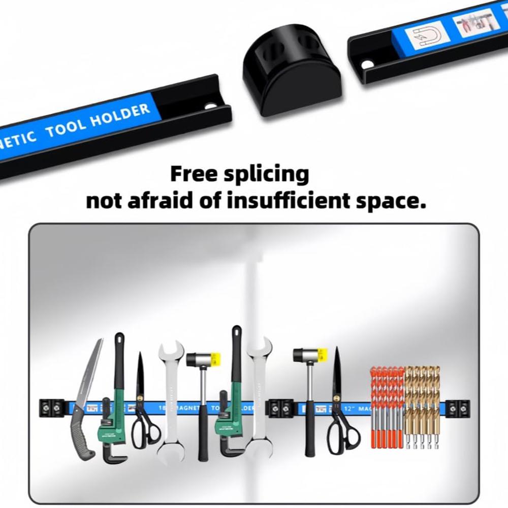 8/12/18/24Inch Strong Magnetic Tool Holder Heavy Duty Magnetic Tool Bar Strip Space Saving Storage Rack for Workshop Garage Home