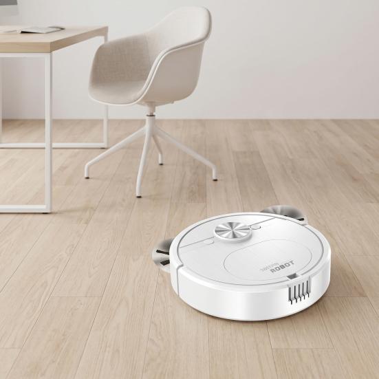 Sweeping Robot Slim Body Compact with Extended Brush Design Cleaner USB Charging 3-in-1 Sweeping Robot for Household