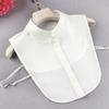 Linbaiway 18 Styles Female Chiffon Fake Collar for Women Blouse Shirt False Collar Ladies Lapel Detachable Collar Female Decor