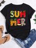 Summer Fruit Print Womens TShirt Collection Fun Vibrant Graphic Tees With Strawberry Watermelon Pineapple Avocado Designs