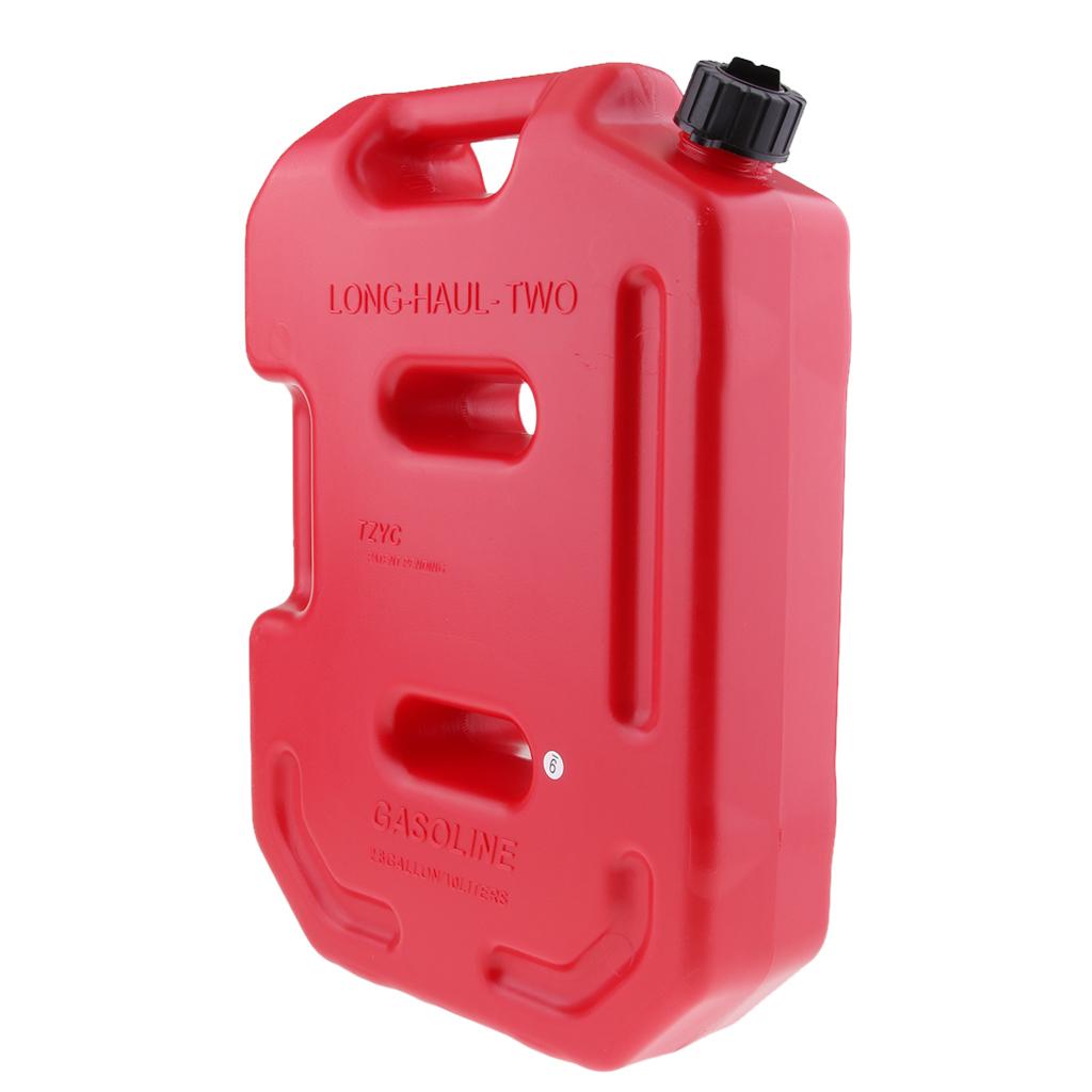 10L Portable Fuel Tank Can Gasoline Diesel SUV ATV Motorcycle Container - Red, as described