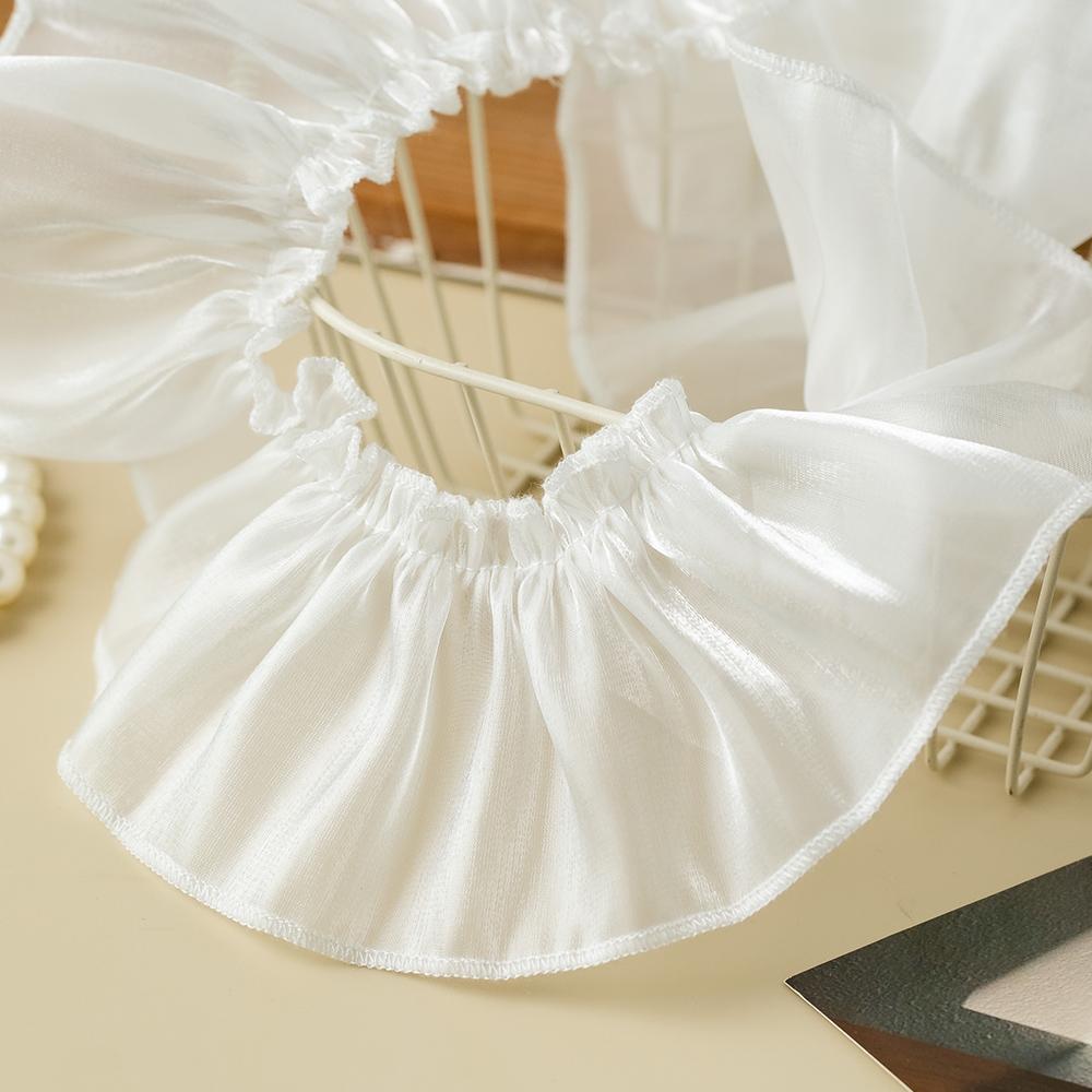 2Meters Pleated Lace Edge Trim 7cm Wide Ruffle Frill Ribbon Shiny Sewing Fabric Decorative Trimming For Crafts Needlework Diy