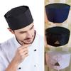 Wear Resistant Chef Flat Top Caps Mesh Head Circumference Breathable Sushi Cap  Both Sexes Chef