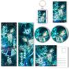 Xiao Badge Keychain & Bookmark Set: Genshin Impact Gift Pack with Laser Ticket and Postcard.