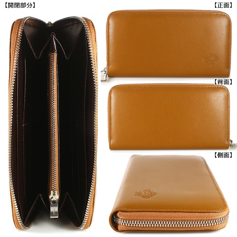 [Orobianco] First landing model in Japan round zipper long wallet genuine leather palm leather men's Ladies [Made in Italy] wallet leather wallet
