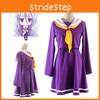 Breathable No Game No Life Shiro Cosplay Dress Shirt Tie Set With Perfect Stitches