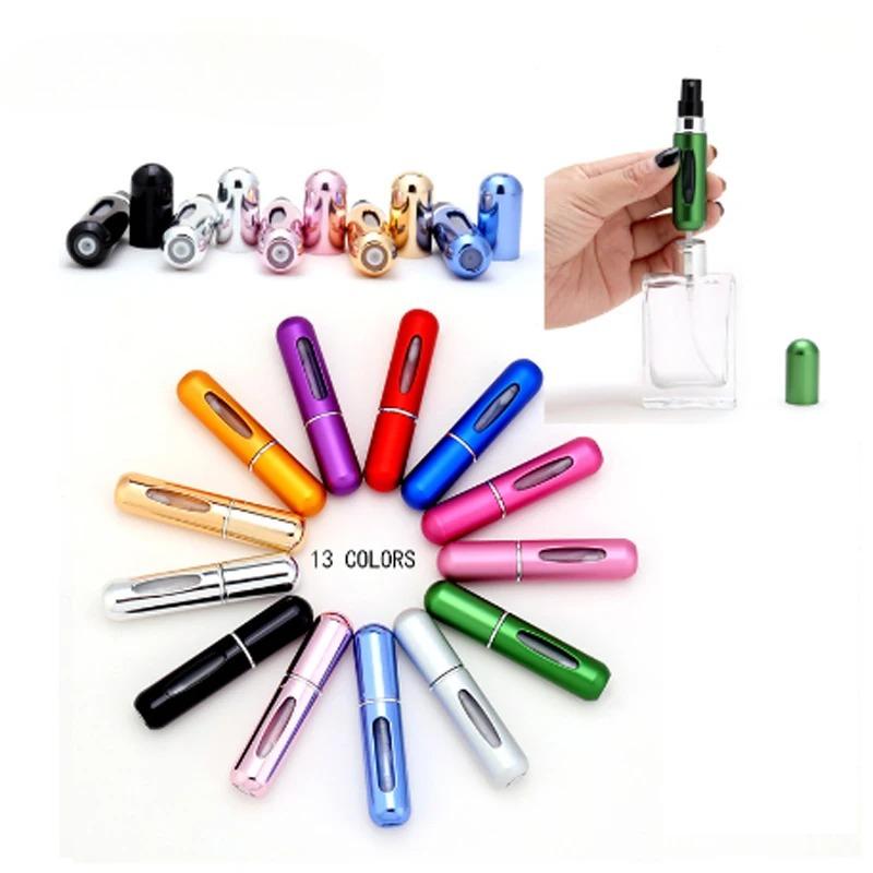 

Мини 5 мл Атомайзер для ароматов - Металлический алюминиевый портативный многоразовый флакон-спрей для духов