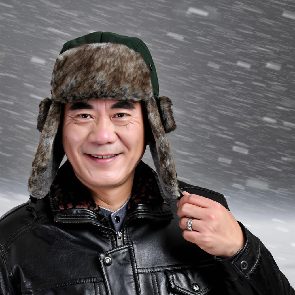 Winter Vintage Plush Hats Outdoor Cycling Warm and Cold Plush Hat for Cold Weather Headcover