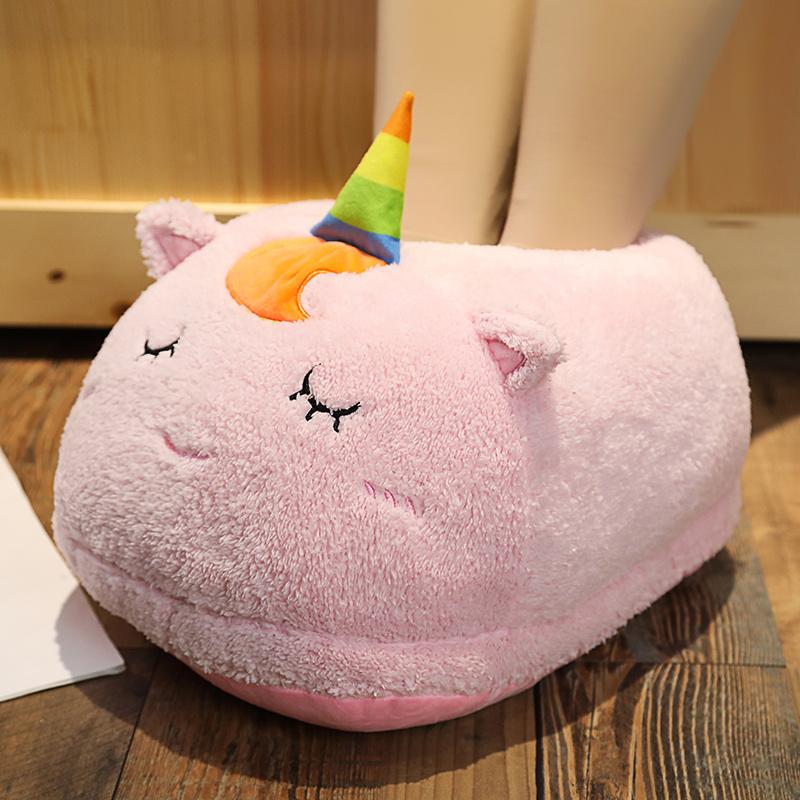 plush toy stuffed Animal Unicorn cushion hand warmer Pig Dinosaur foot warmer pillow