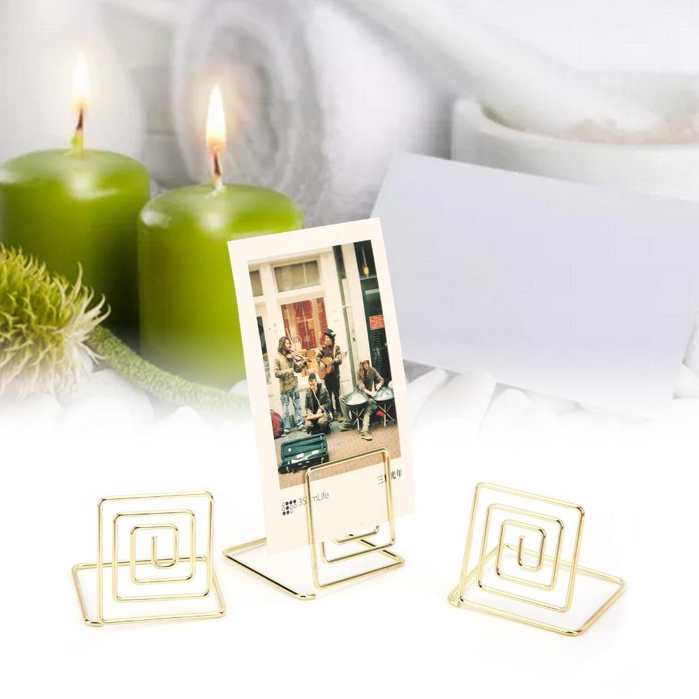 10Pcs Silver/ Rose Gold/ Gold Table Number Holders Metal Material Picture Holder Wedding Event