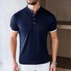 Men's Casual Fashion Solid Color Short Sleeve Stand up Collar T-shirt 2026 Summer Versatile Comfortable Top