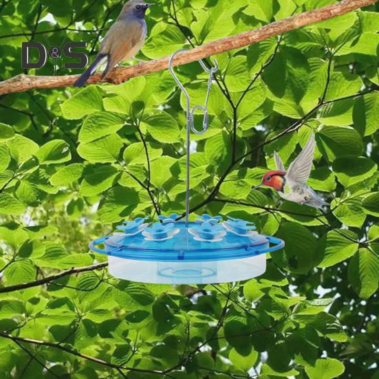 450ml Hummingbird Feeder with Perch And Feeding Ports Outdoor Hanging Wildbird Feeder for Garden Backyard Decor