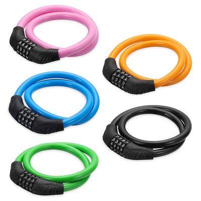 Bike Accessories Cable Chain Resettable Padlock 4 Digit Password Bike Lock Combination Number