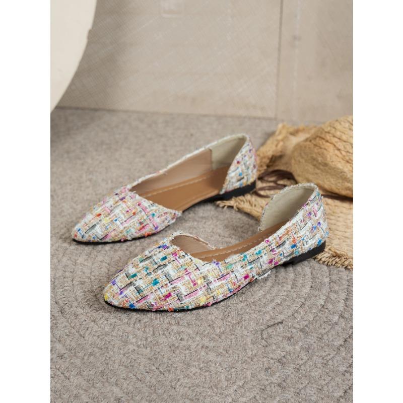 Classic Side-Cut Single Shoes, French-Style Temperament Pointed-Toe Flat Shoes