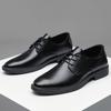 Large Size Business Leather Shoes Men's Formal Wear Blue Thick Sole Low Heel Casual Trend Men's Shoes