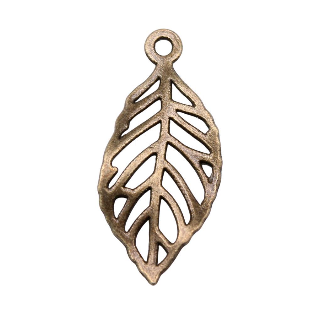 Filigree Leaf Charms Antique Alloy Pendants For Nature Inspired Jewelry