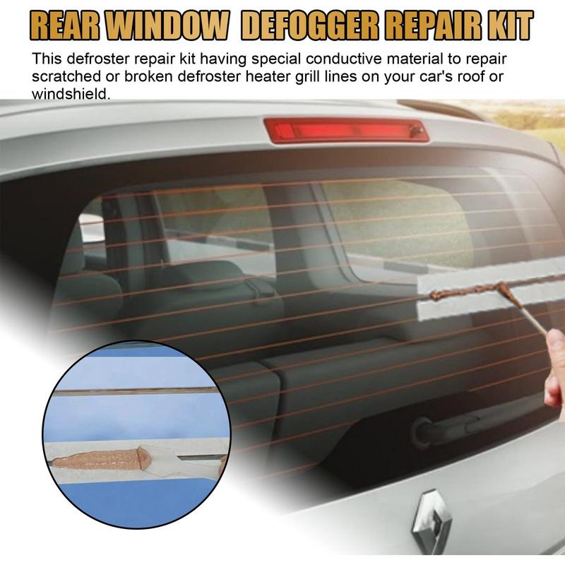 Car Rear Window Defogger Repair Kit Auto Care Accessories DIY Quick Repair Grid Defroster Kit Repair Heater Grid Lines Set