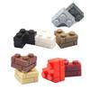 Wall Striped Bricks MOC 2+1 Right Angle Corner L-Shape Building Blocks Toys Palace Castle Figures Military House Transparency