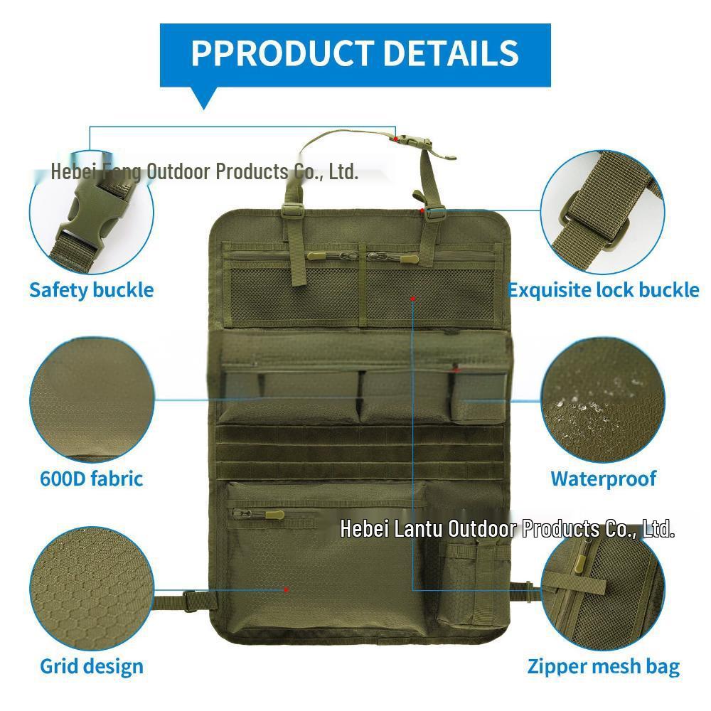 Tactical Car Seat Back Storage Bag for Camping and Everyday Use