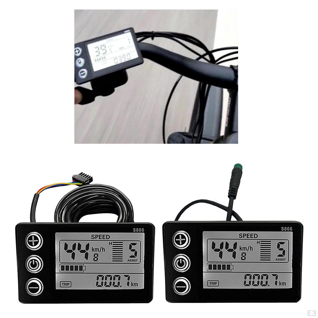 LCD S866 Display Panel Dashboard Accessories Intelligent Control Useful 24V/36V/48V Throttle Part