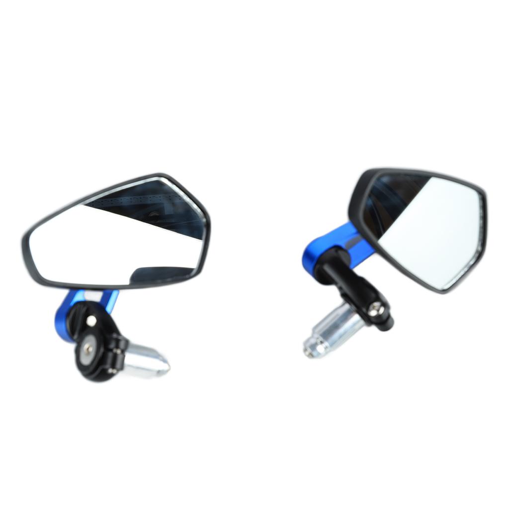 1 Pair Motorcycle Rear View Mirror 360 degrees Rotatable Glass Clear Handlebar Side Mirror