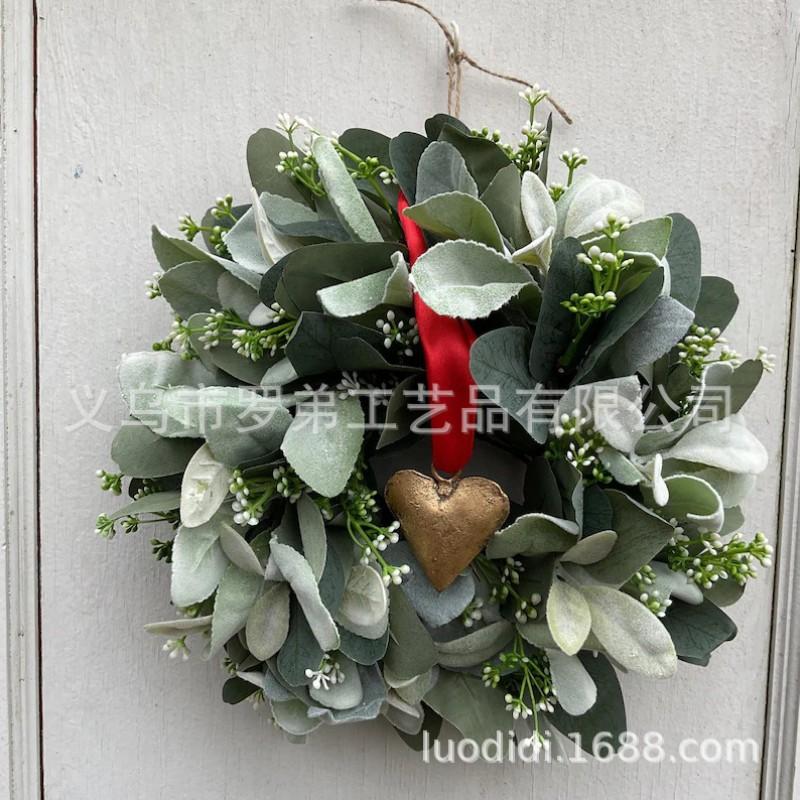 Easter Wreath Decor With Artificial Daisies Sunflowers Door Wall Hanging Home Party Decoration