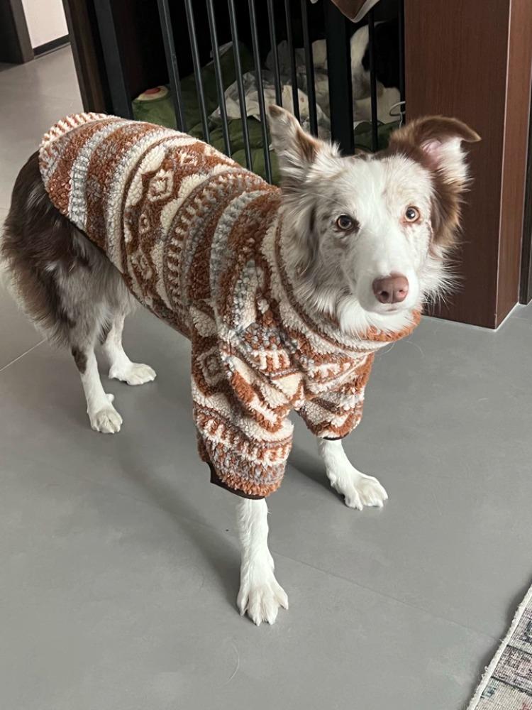 Classic Knit Turtleneck Cold Weather Dog Sweaters, Soft Plaid Pullover Knitwear Stretchy Pet Winter Warm Clothes(Rhombus)