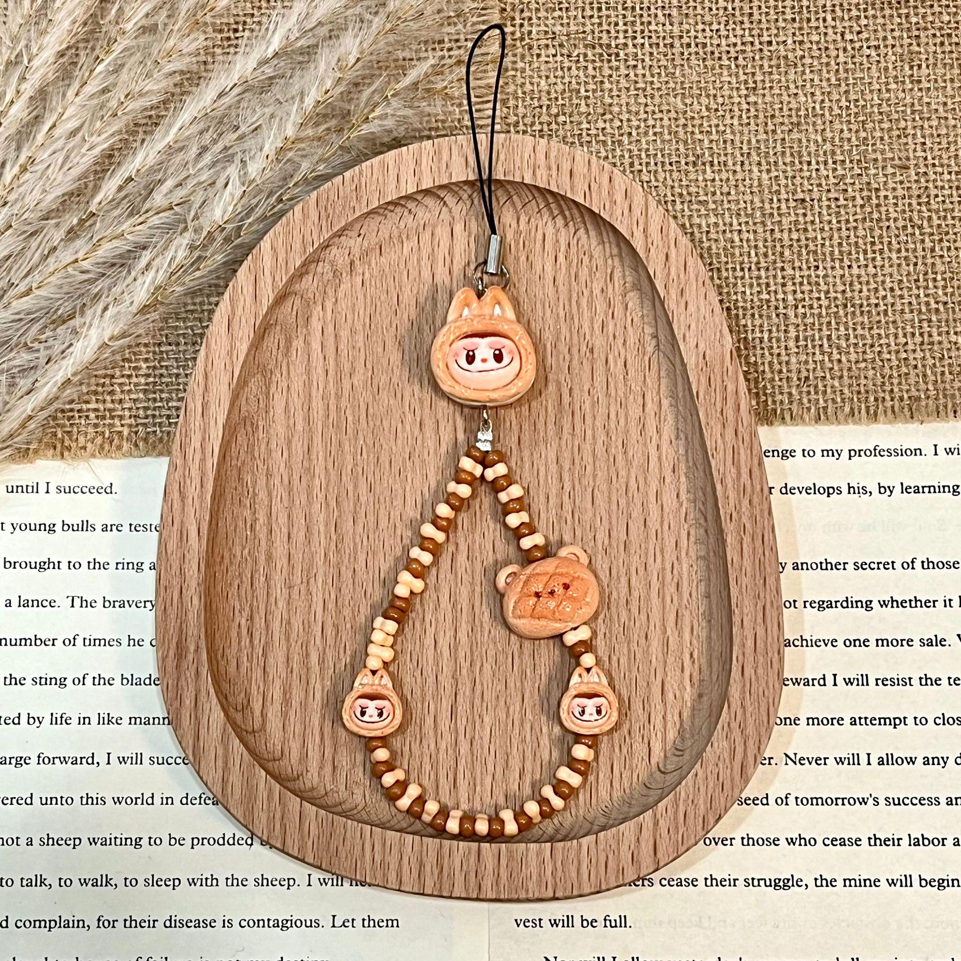 Labubu DIY Resin Keychain: Original Design Phone Chain & Bag Pendant