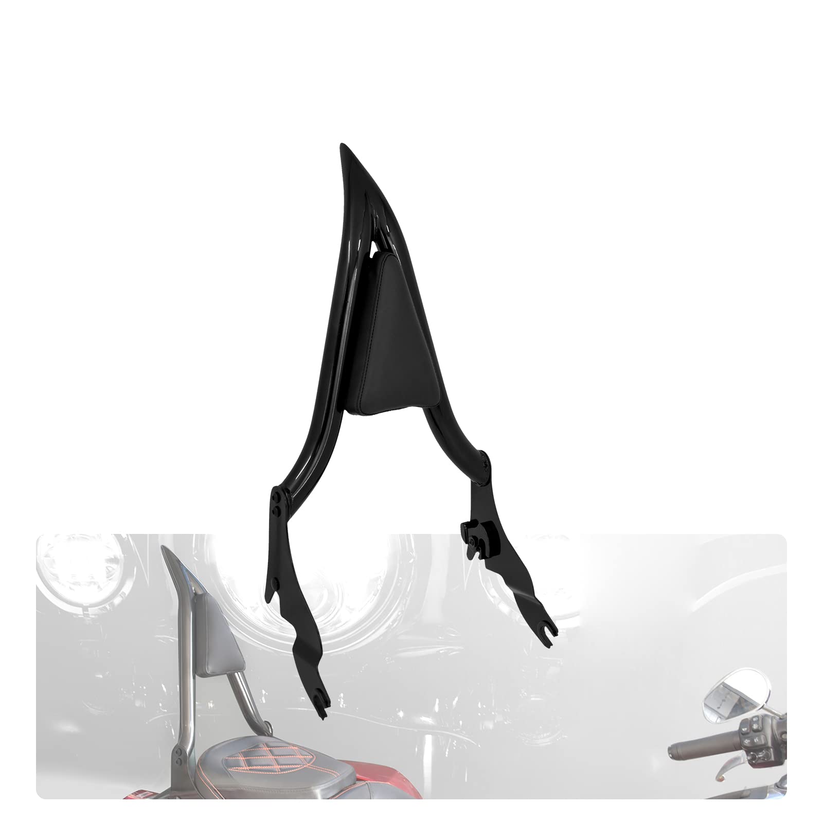 

HDBUBALUS Мотоциклетная спинка Sissy Bar со съемной треугольной спинкой для пассажира Sissy Задняя пассажирская Sissy Bar для Harley Road Road Street чёрный