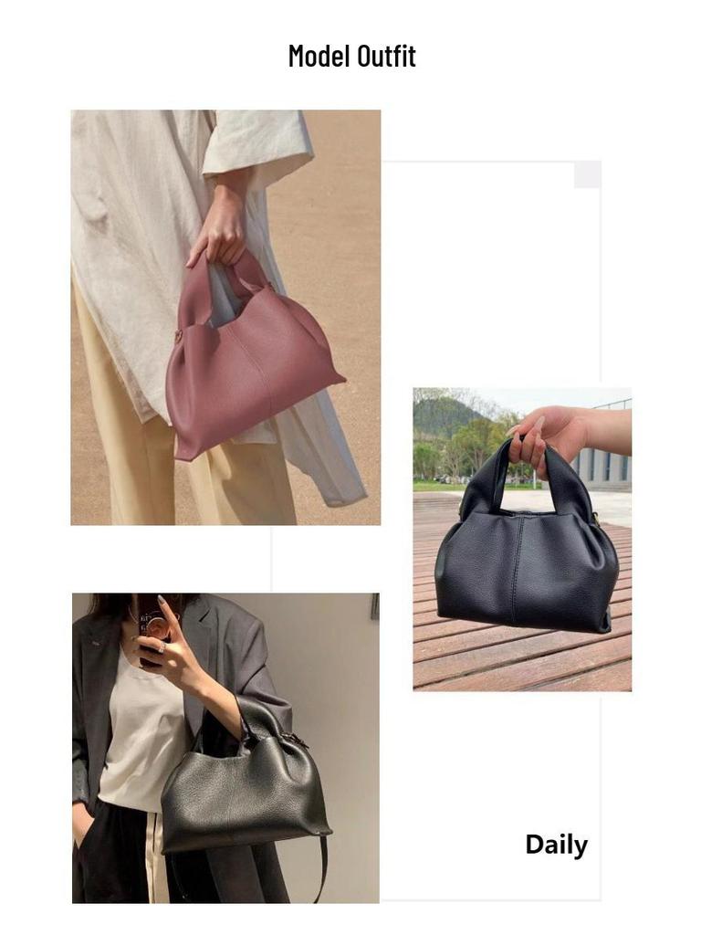 Polene Cloud Bag: Französische Nische Damen Retro Europäische & Amerikanische Handtasche, Unterarm Schulter & Crossbody Tasche, Leichter Luxus Mode.