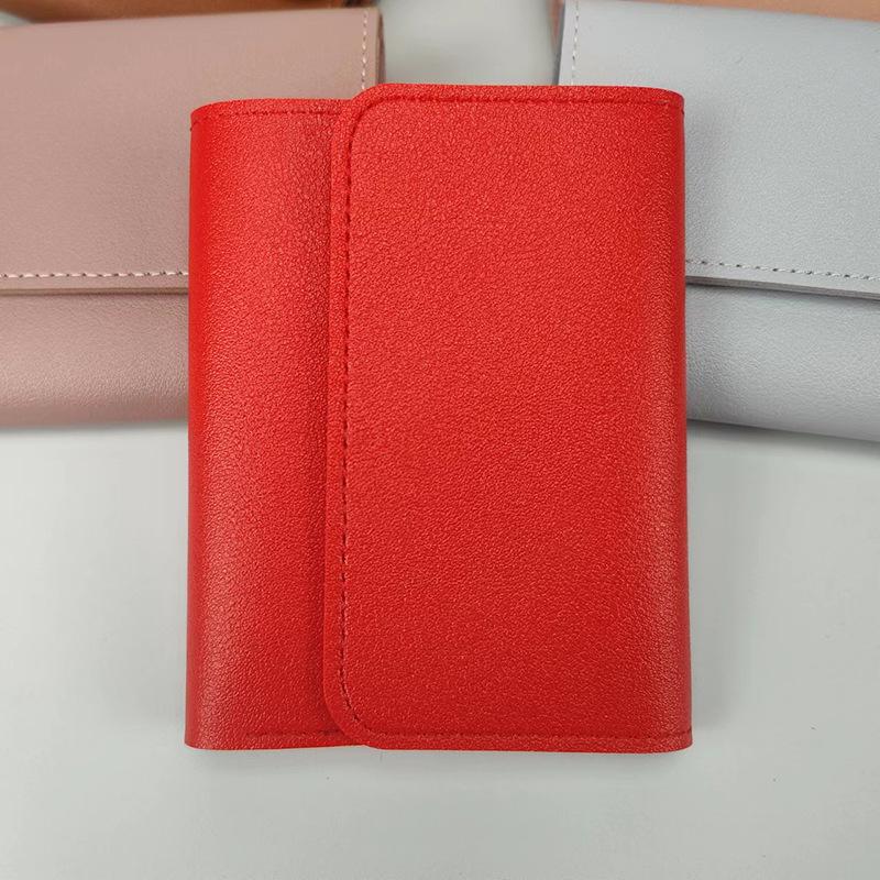 Simple Short Women's Wallet, Student Ticket Clip, Multi-function Card Bag, Change 30% Off, Ultra-thin Glossy Wallet.