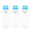 3 Pack Bear Straw Cup Flip Top Lid Animal Shaped Straw Cup Cute Reusable Straw Cup  For Juice