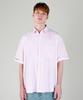 Striped Oversized Short Sleeve Shirt Pink