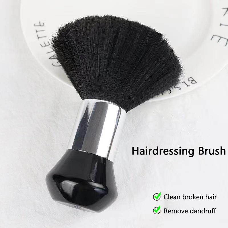 1PC Cosmetic Hairdressing Sweeping Neck Hair Cleaning Duster Hair Cutting Brush For Barbershop Hair Cut Brush 2-Color Handle