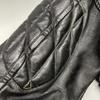 VINTAGE Vintage Leather Black TALON Zip Padded Jacket Jacket 36 blackUsed