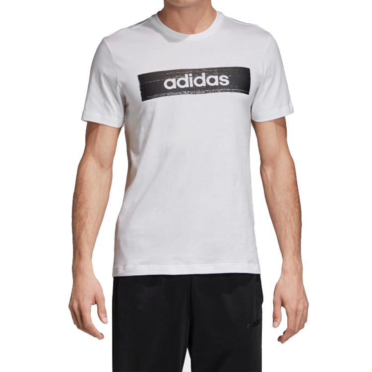 Adidas T Shirts Men's White Crew Neck Moderate Straight Fit EI4587