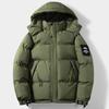 Herren Winter Übergröße Kapuzen Baumwolljacke, L-5XL, Trendiger Mode Mantel für Mittleren Alters, Lockere Passform Oberbekleidung