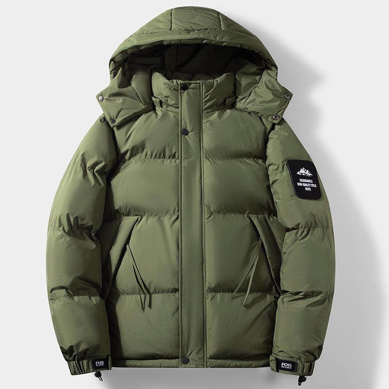 Herren Winter Übergröße Kapuzen Baumwolljacke, L-5XL, Trendiger Mode Mantel für Mittleren Alters, Lockere Passform Oberbekleidung