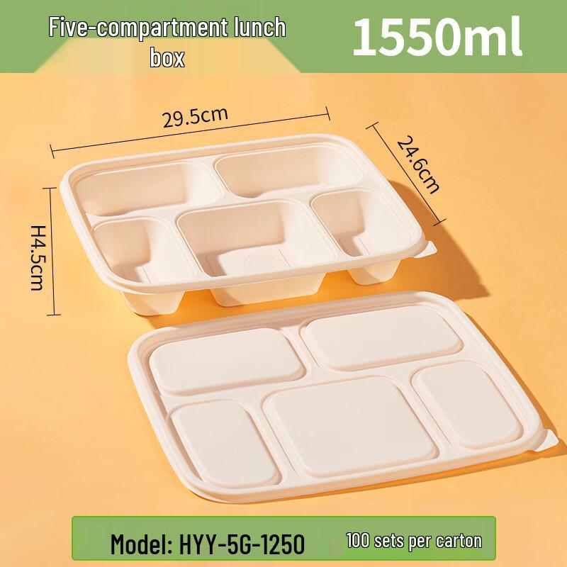 DYMAYKI Biodegradable Compartmented Takeout Box