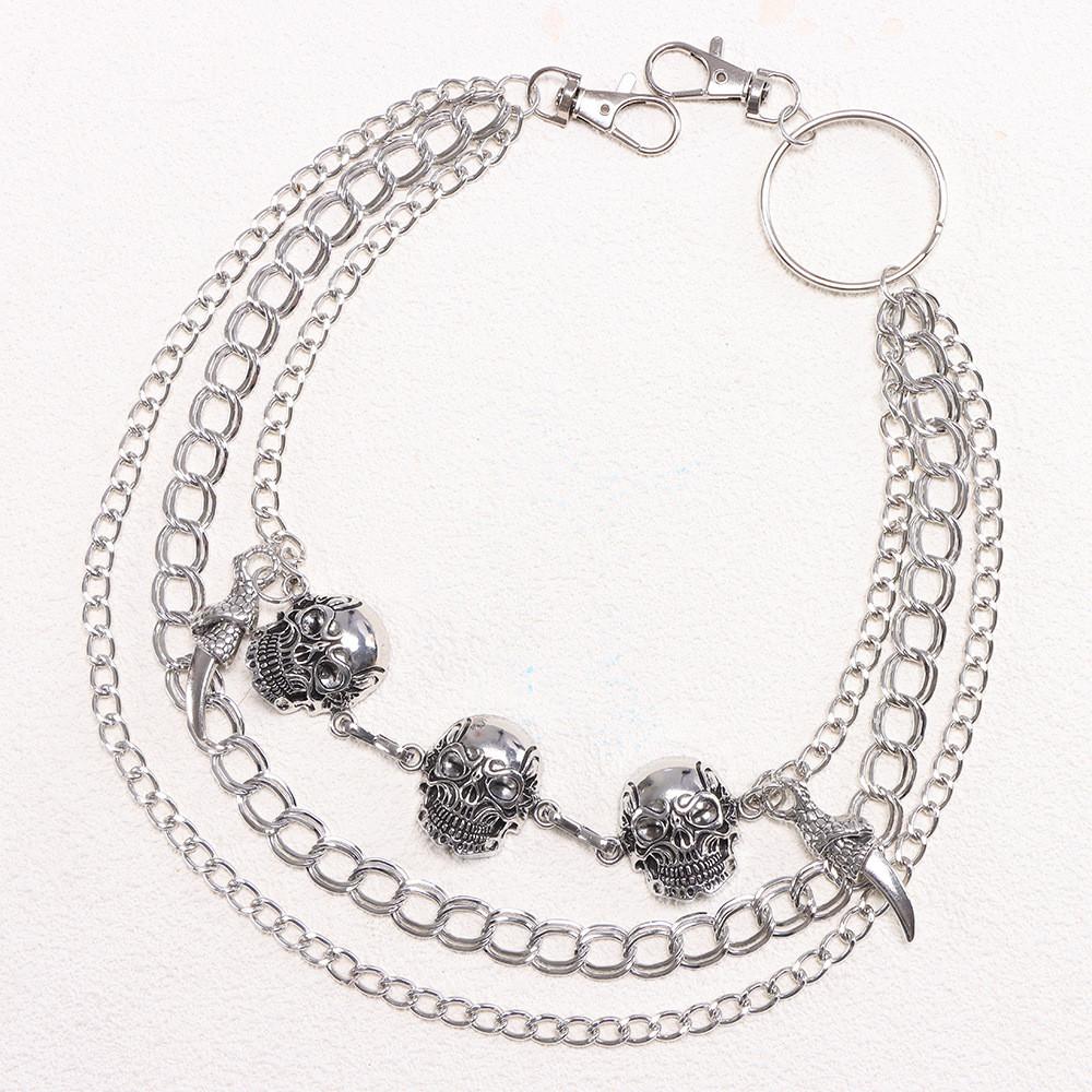 Hip Hop Skull Belt Chain With Multiple Layers For Men And Women Summer Fashion Accessory