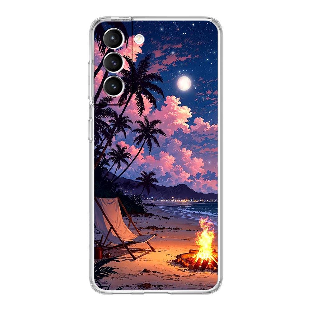 Phone Case For Samsung Galaxy S25 S24 S23 FE S22 Ultra S20 S21 5G S10 S9 Plus S10E S8 Soft Clear Cover Landscape Art